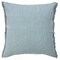 Laddha Home Designs 20" Blue Solid Fringe Square Throw Pillow